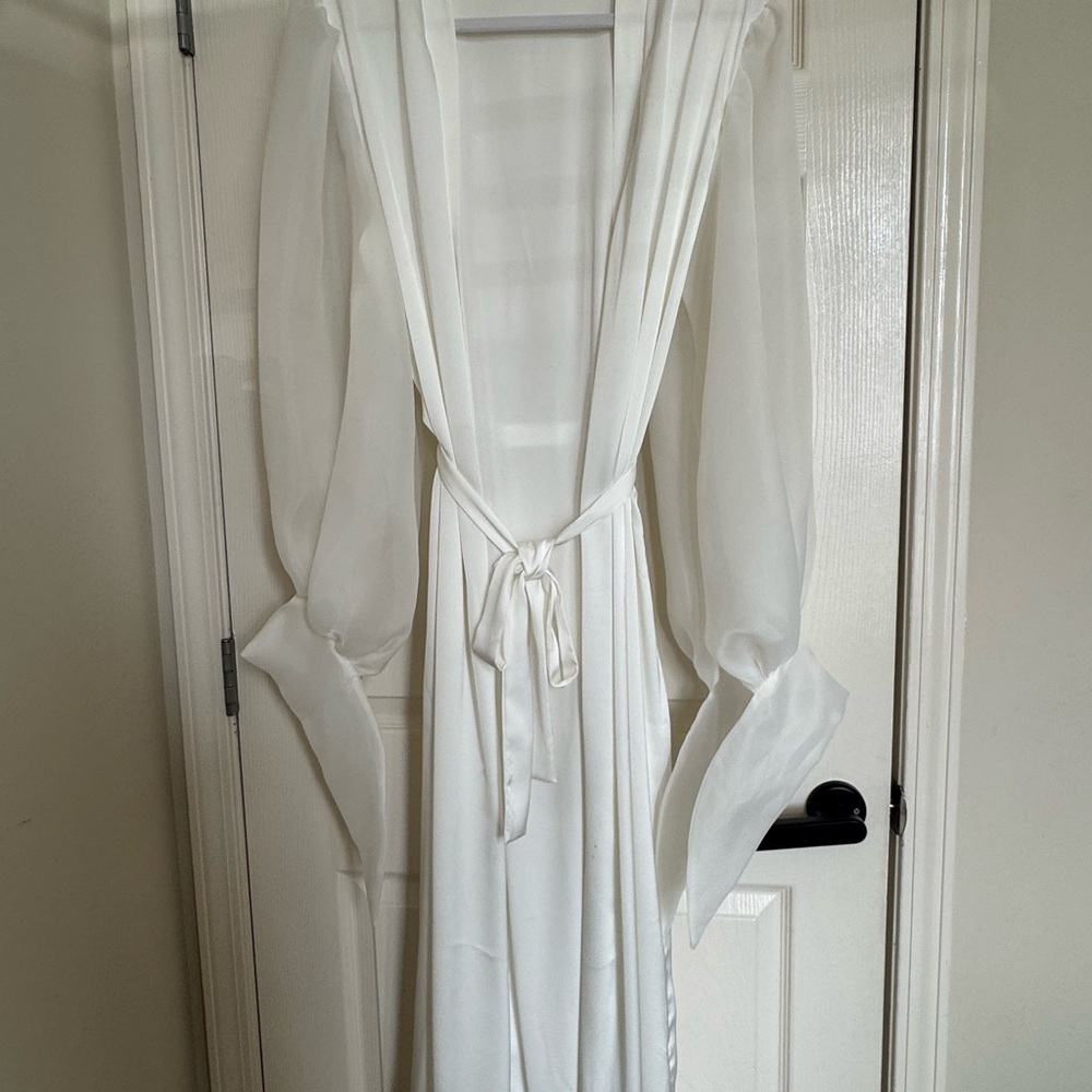 Chic Sheer White Robe